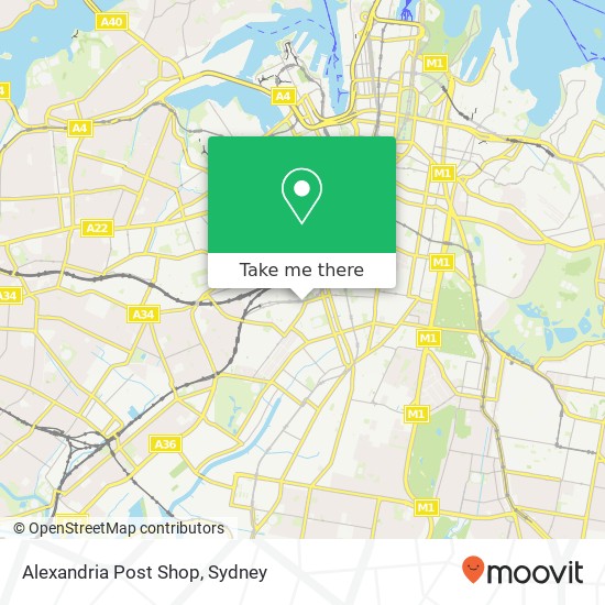 Alexandria Post Shop map