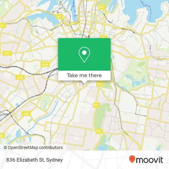 Mapa 836 Elizabeth St