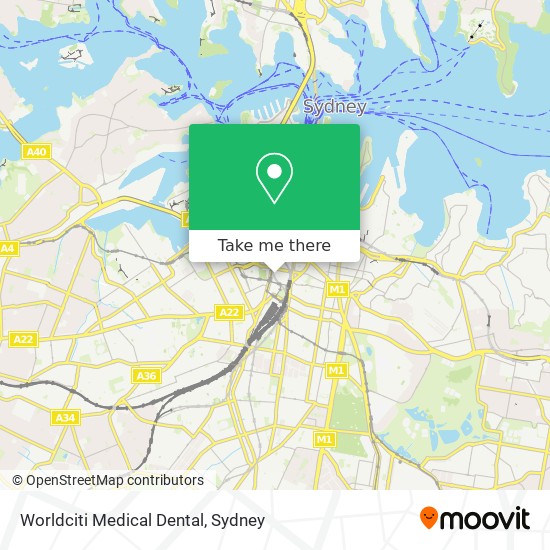 Mapa Worldciti Medical Dental