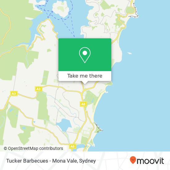 Tucker Barbecues - Mona Vale map