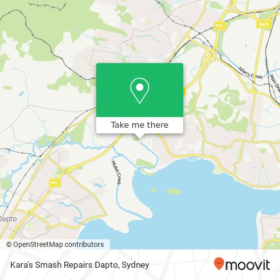 Mapa Kara's Smash Repairs Dapto