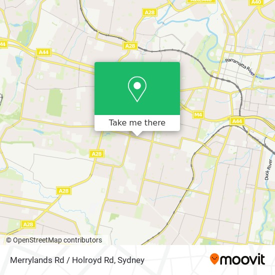 Merrylands Rd / Holroyd Rd map