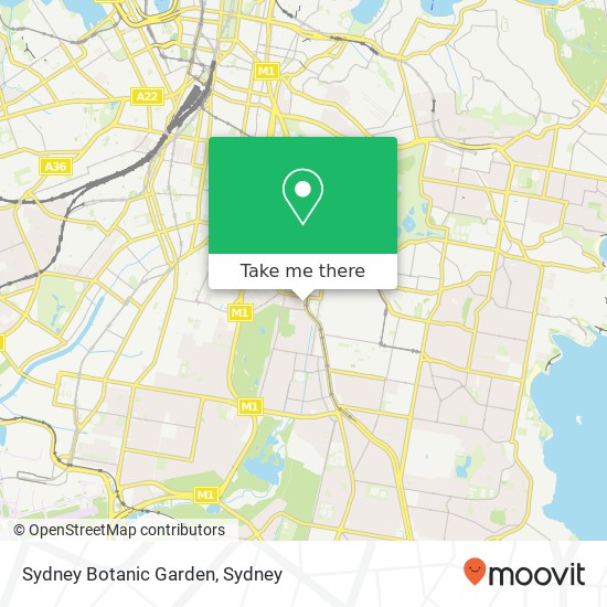 Sydney Botanic Garden map