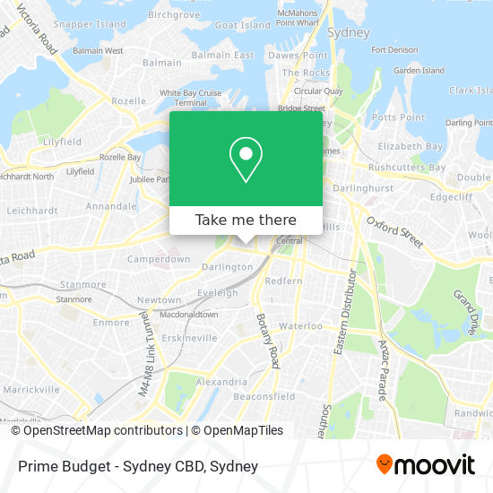 Prime Budget - Sydney CBD map