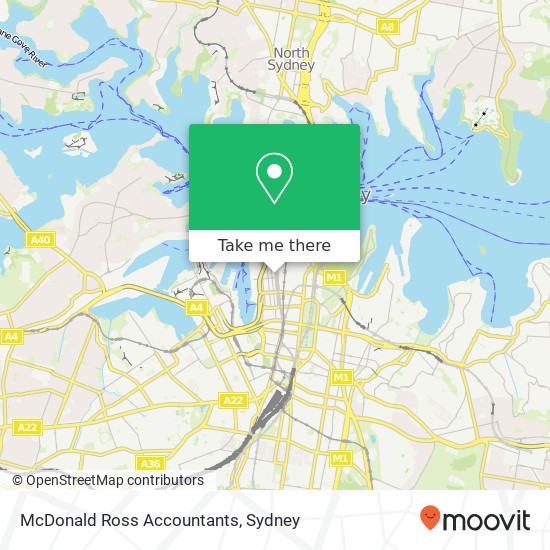 McDonald Ross Accountants map