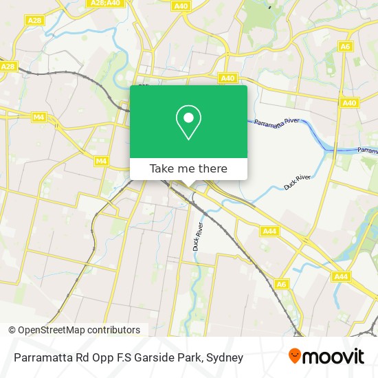 Parramatta Rd Opp F.S Garside Park map