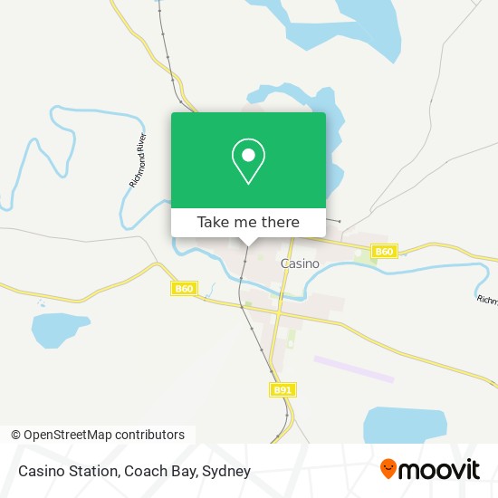 Casino Station, Coach Bay map
