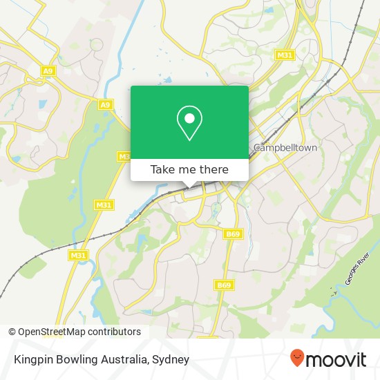 Kingpin Bowling Australia map