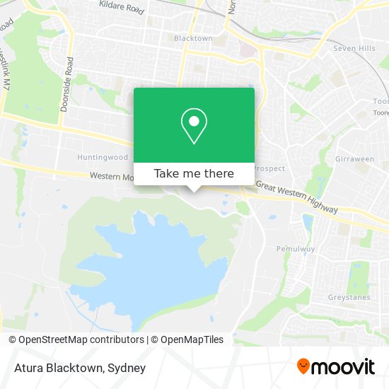 Mapa Atura Blacktown