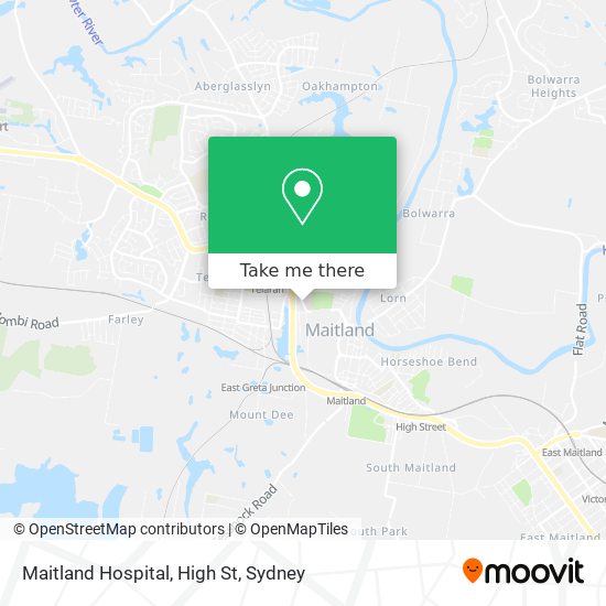 Maitland Hospital, High St map