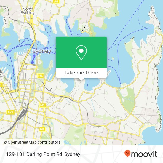 129-131 Darling Point Rd map