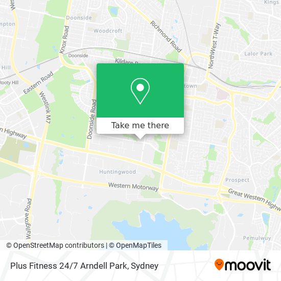 Plus Fitness 24/7 Arndell Park map