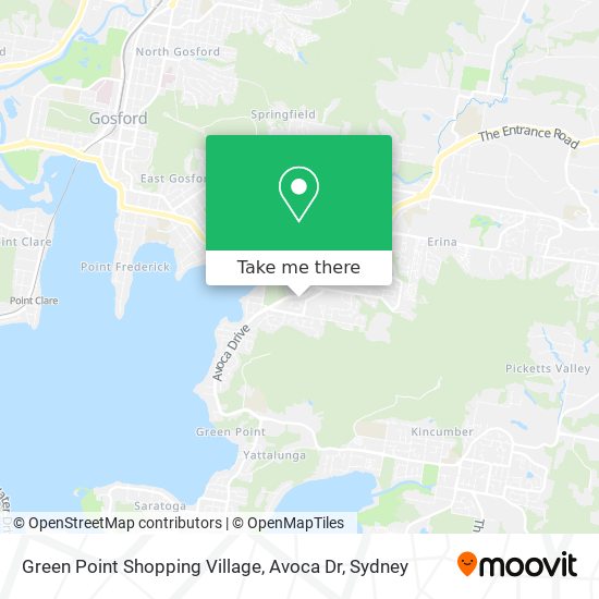 Mapa Green Point Shopping Village, Avoca Dr
