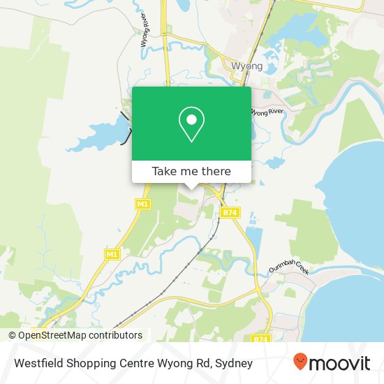 Westfield Shopping Centre Wyong Rd map