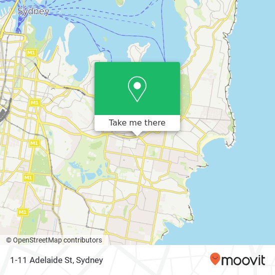 1-11 Adelaide St map