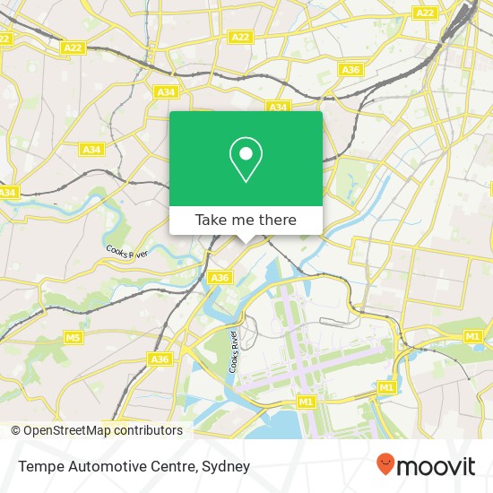 Tempe Automotive Centre map