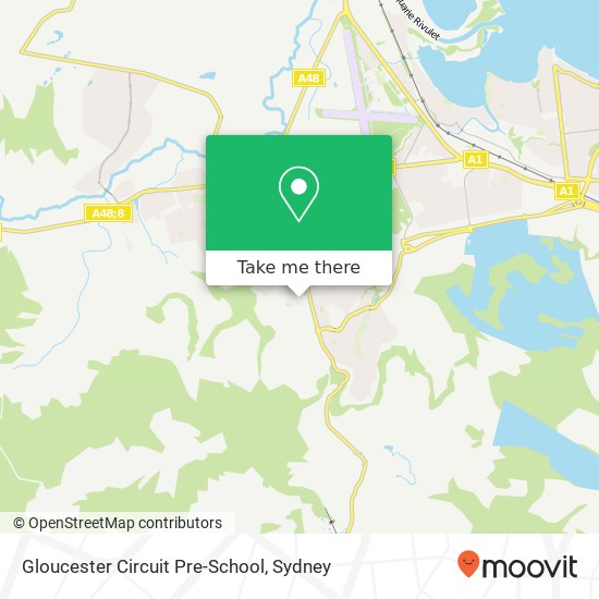 Mapa Gloucester Circuit Pre-School