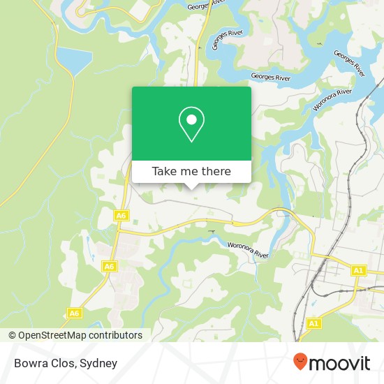 Bowra Clos map