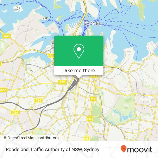 Mapa Roads and Traffic Authority of NSW