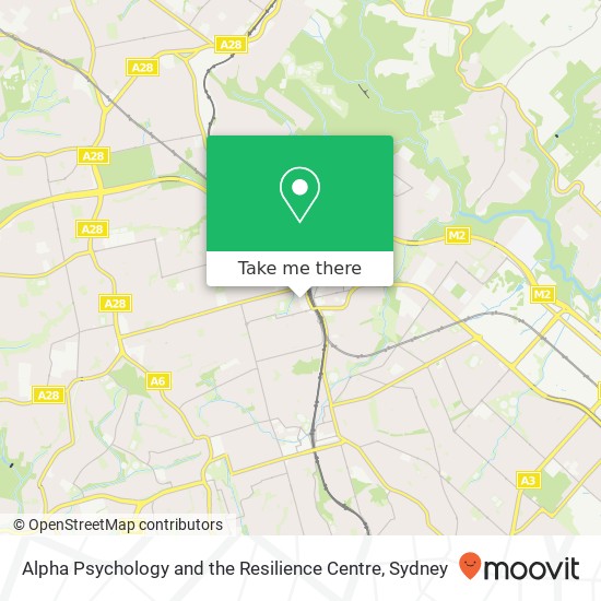 Alpha Psychology and the Resilience Centre map