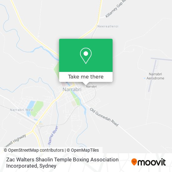 Zac Walters Shaolin Temple Boxing Association Incorporated map