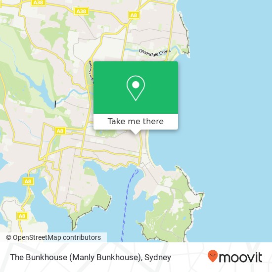 The Bunkhouse (Manly Bunkhouse) map