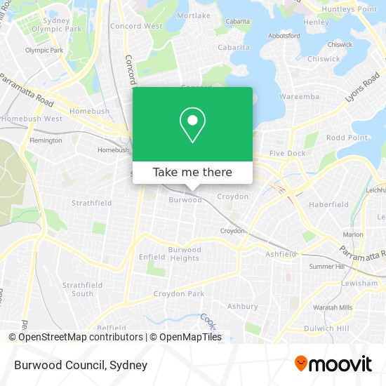 Burwood Council map