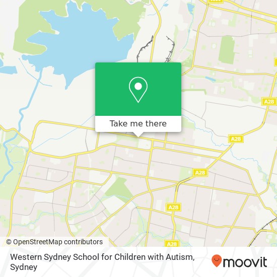 Mapa Western Sydney School for Children with Autism