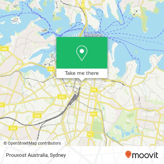 Prouvost Australia map