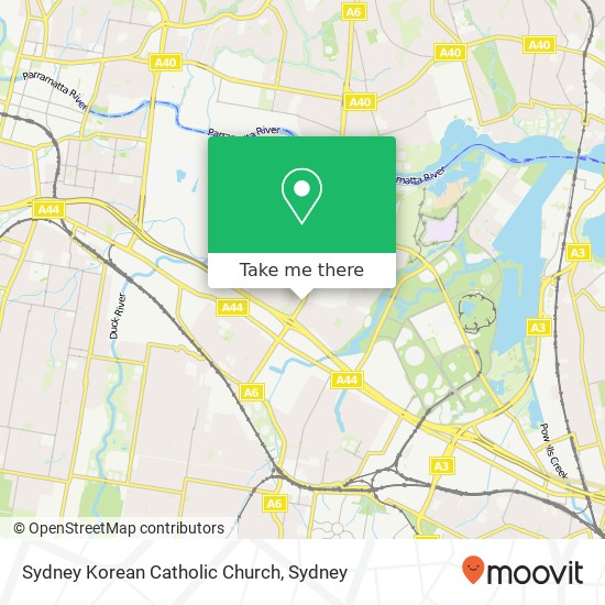 Sydney Korean Catholic Church map