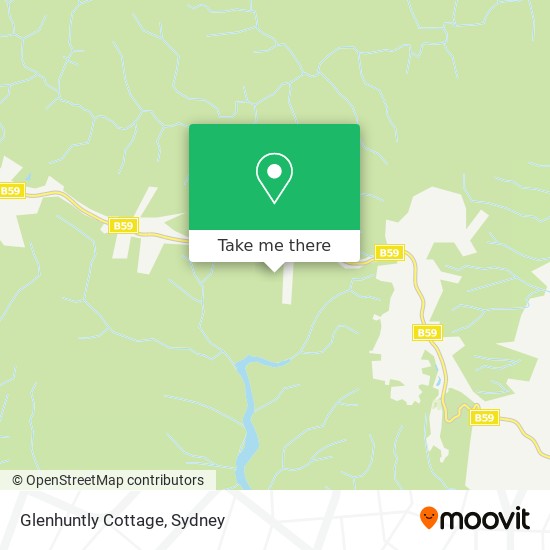 Mapa Glenhuntly Cottage