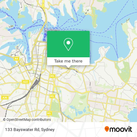 Mapa 133 Bayswater Rd