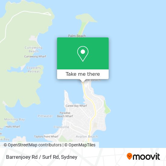 Barrenjoey Rd / Surf Rd map