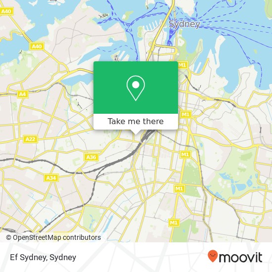 Mapa Ef Sydney