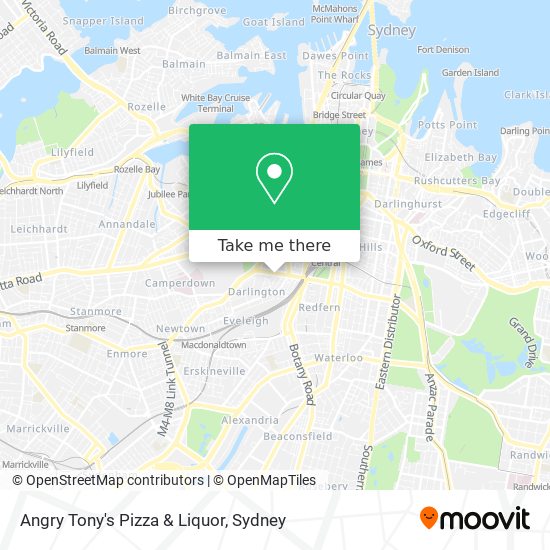 Angry Tony's Pizza & Liquor map