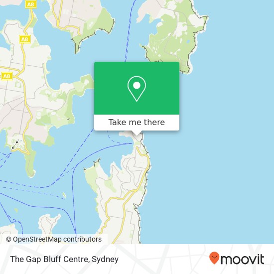 Mapa The Gap Bluff Centre