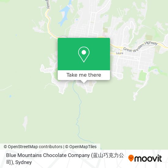 Mapa Blue Mountains Chocolate Company (蓝山巧克力公司)