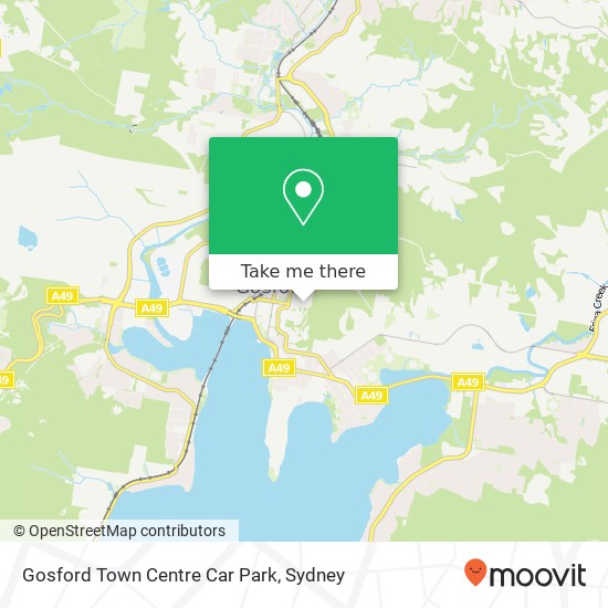 Mapa Gosford Town Centre Car Park