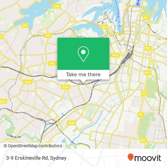 3-9 Erskineville Rd map