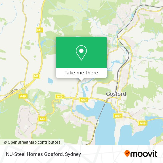 Mapa NU-Steel Homes Gosford