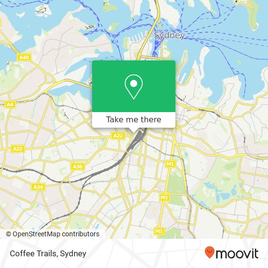 Coffee Trails map