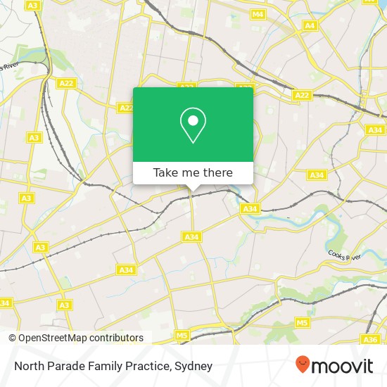 North Parade Family Practice map