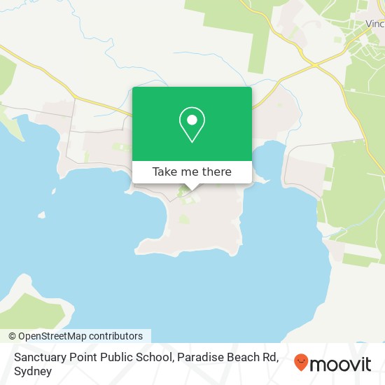 Mapa Sanctuary Point Public School, Paradise Beach Rd