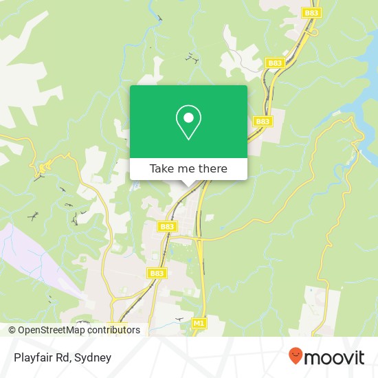 Mapa Playfair Rd