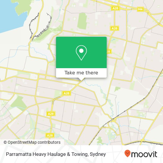 Parramatta Heavy Haulage & Towing map