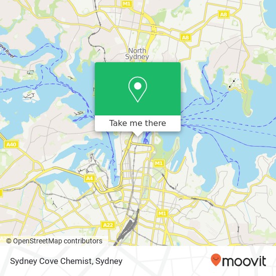 Sydney Cove Chemist map