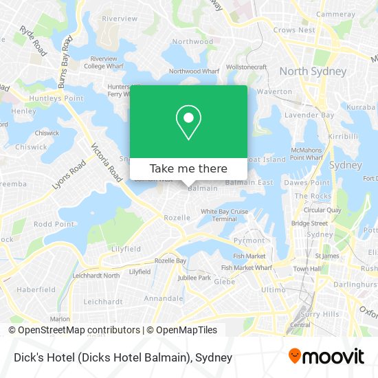 Dick's Hotel (Dicks Hotel Balmain) map
