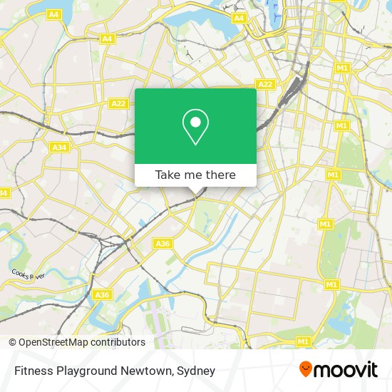 Fitness Playground Newtown map