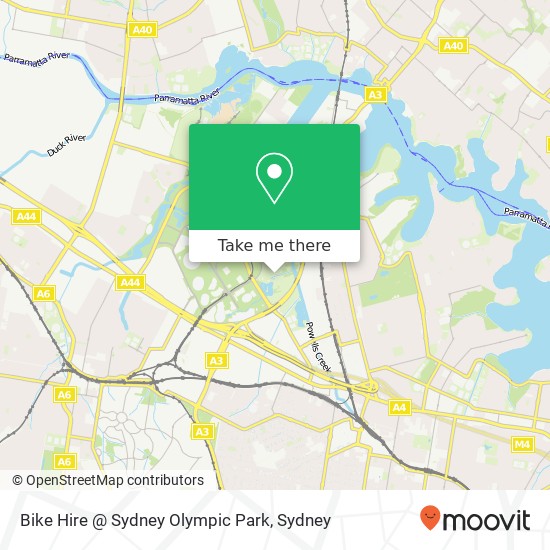 Bike Hire @ Sydney Olympic Park map