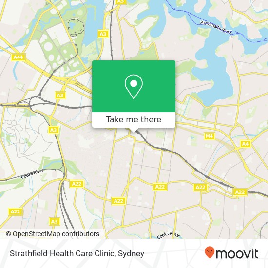 Mapa Strathfield Health Care Clinic
